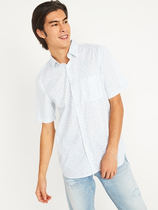 View large product image 1 of 1. Everyday Built-In Flex Printed Short-Sleeve Shirt