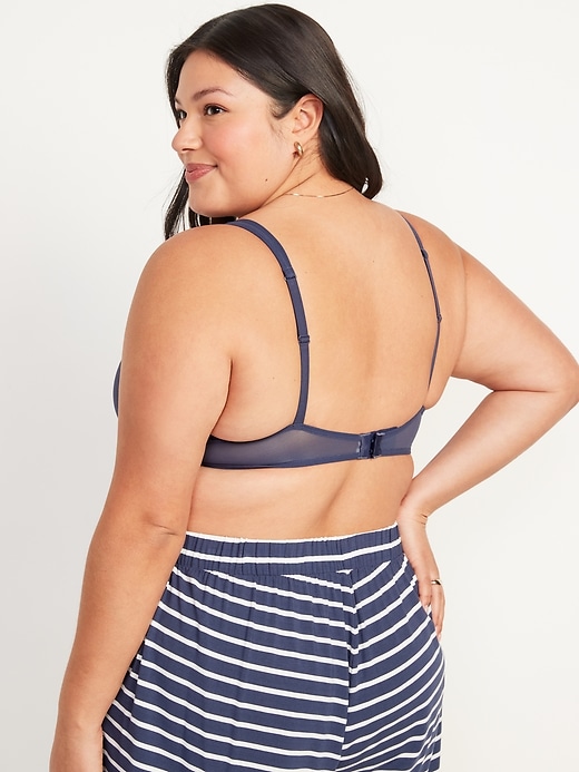 Image number 8 showing, Mesh Unlined Underwire Plunge Bra