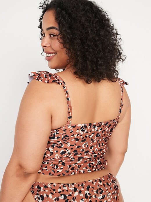 Image number 8 showing, Ruffle-Trimmed Tankini Swim Top