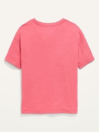 View large product image 3 of 3. Slub-Knit Drop-Shoulder Tunic T-Shirt for Girls