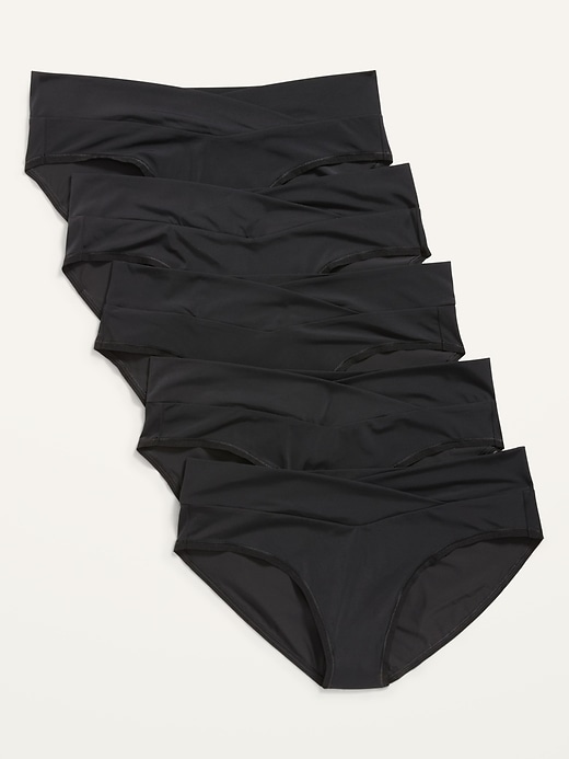 View large product image 1 of 1. Maternity 5-Pack Soft-Knit French-Cut Bikini Underwear
