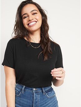 black crew neck shirt
