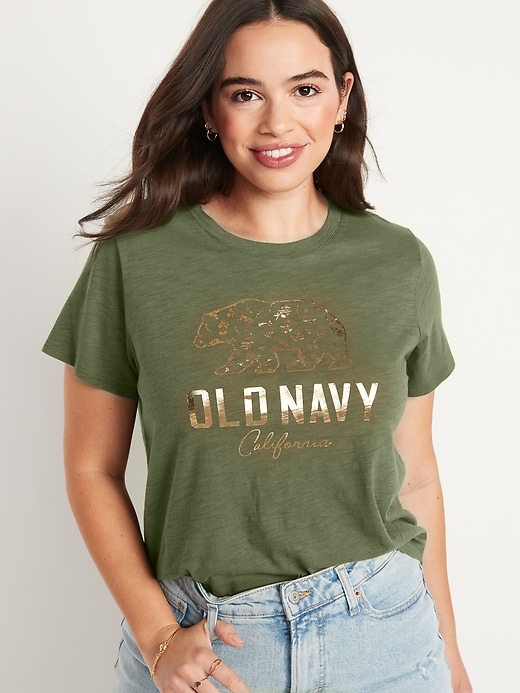 Old Navy EveryWear Logo-Graphic T-Shirt for Women. 1