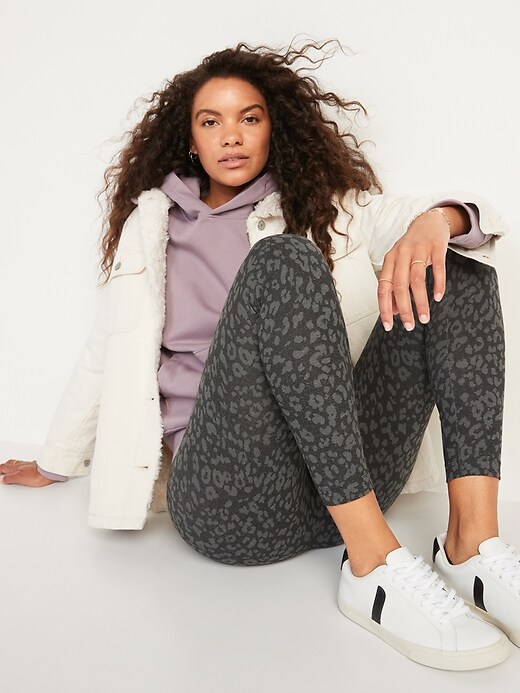 Leopard-Print Ankle Leggings For Women 