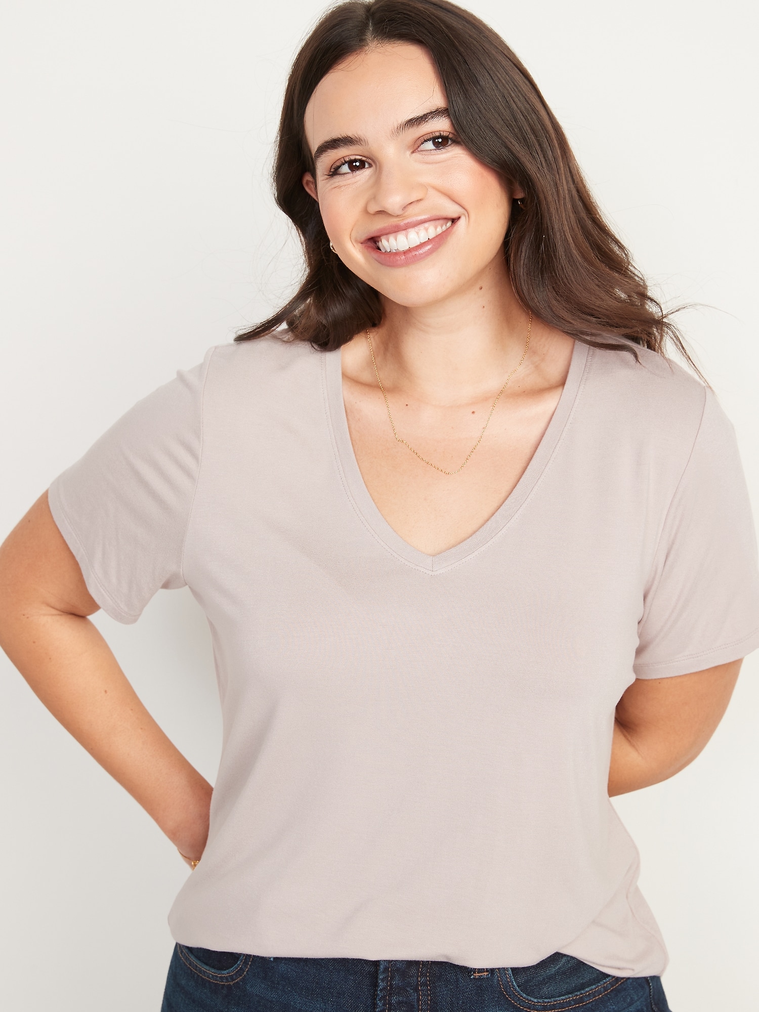 Luxe VNeck TShirt for Women Old Navy