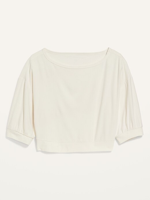 Image number 4 showing, Breathe ON Cropped Elbow-Sleeve Performance Top for Women
