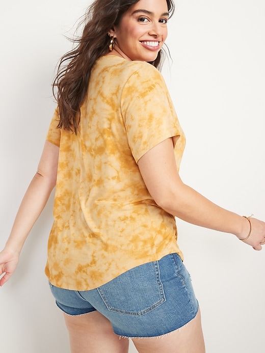 Image number 2 showing, Luxe Tie-Dye Short-Sleeve V-Neck T-Shirt