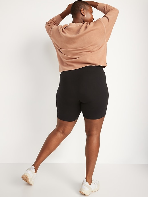 Image number 8 showing, High-Waisted Long Biker Shorts For Women -- 8-Inch Inseam