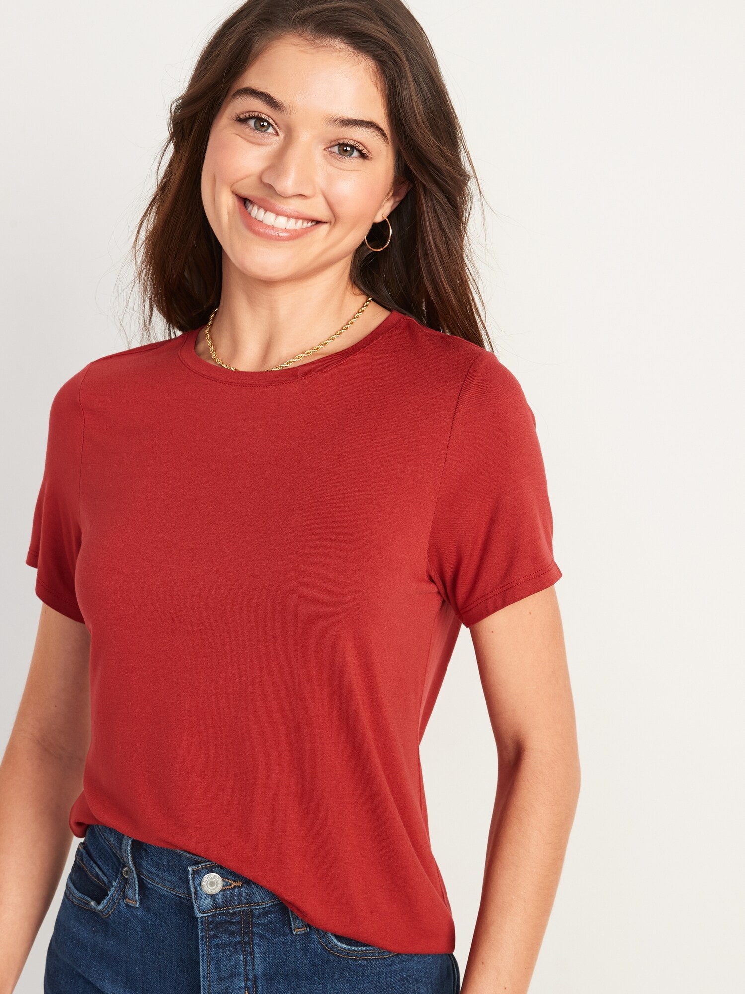 luxe crew neck tee old navy