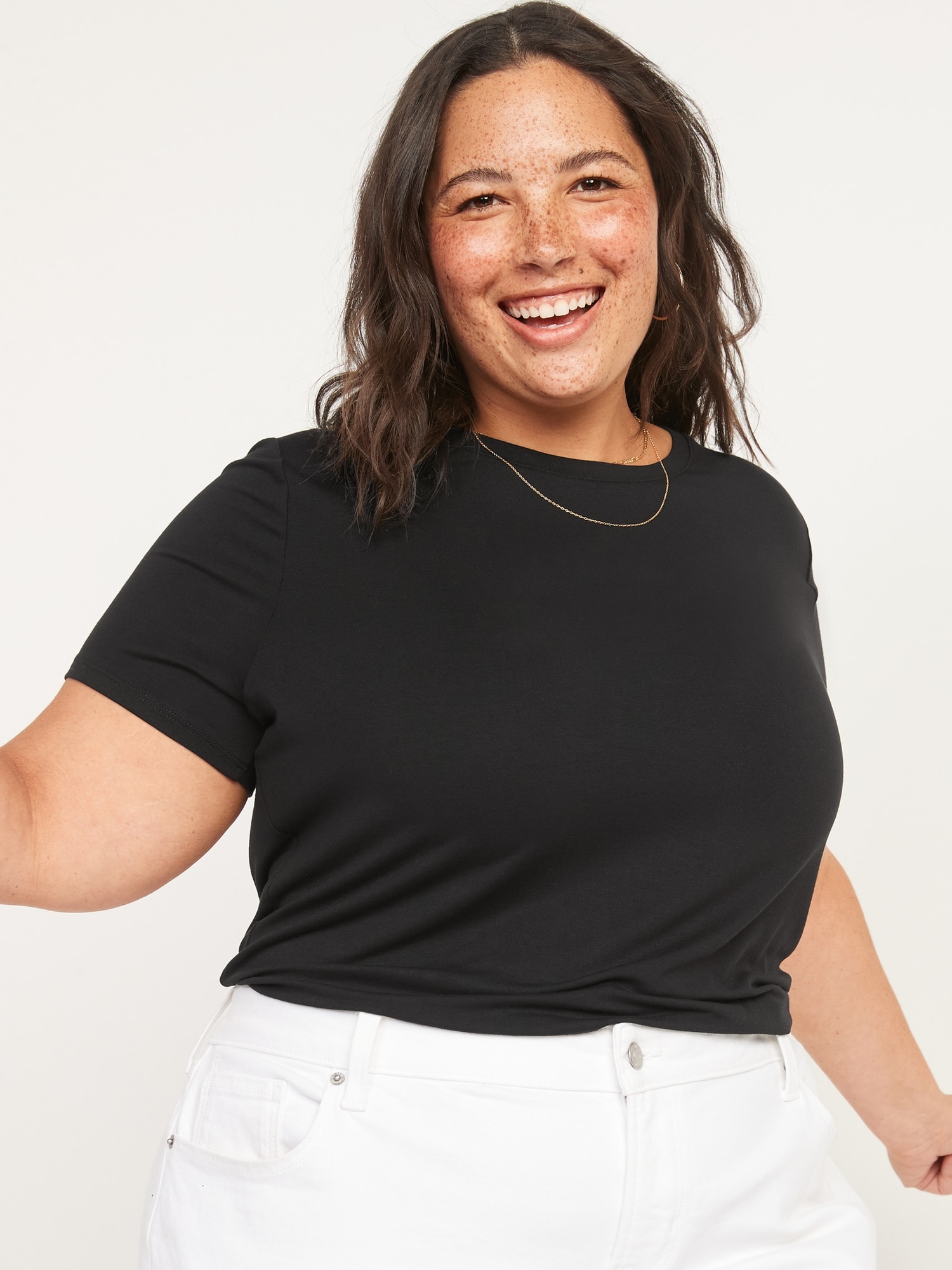 old navy luxe crew neck tee