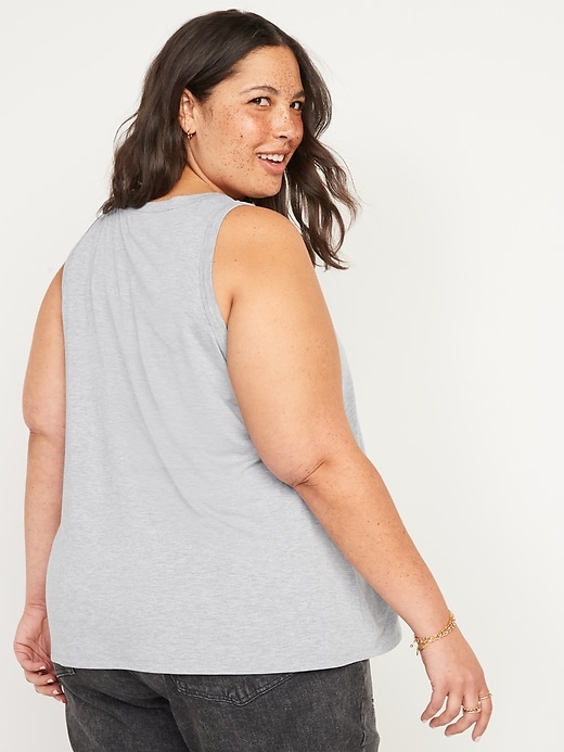 Image number 8 showing, Luxe Jersey-Knit V-Neck Tank Top