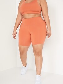 old navy orange biker shorts