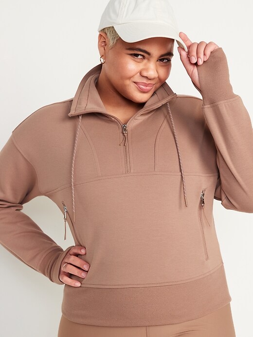 Old Navy Dynamic Fleece Half-Zip Sweatshirt for Women. 1