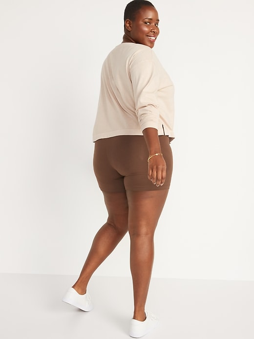 Image number 8 showing, High-Waisted Jersey Biker Shorts -- 6-inch inseam