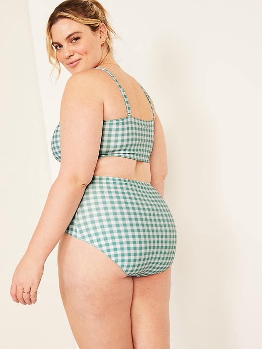 Image number 8 showing, High-Waisted Ruched Bikini Swim Bottoms