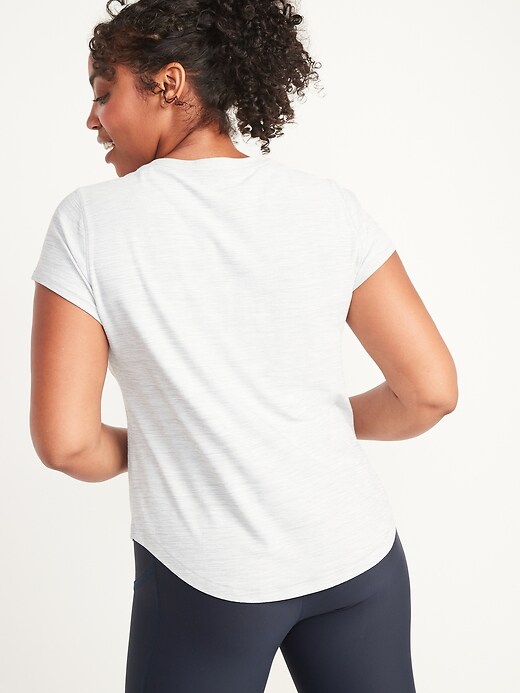 Image number 3 showing, Short-Sleeve Breathe ON Slub-Knit Basic T-Shirt 3-Pack for Women
