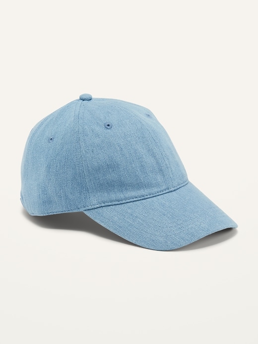 View large product image 1 of 1. Gender-Neutral Jean Baseball Cap for Adults