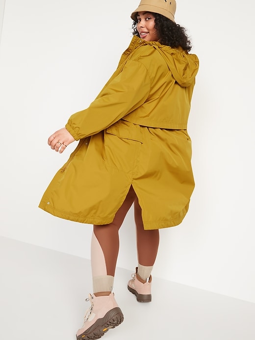 Image number 8 showing, Oversized Water-Resistant Hooded Coat