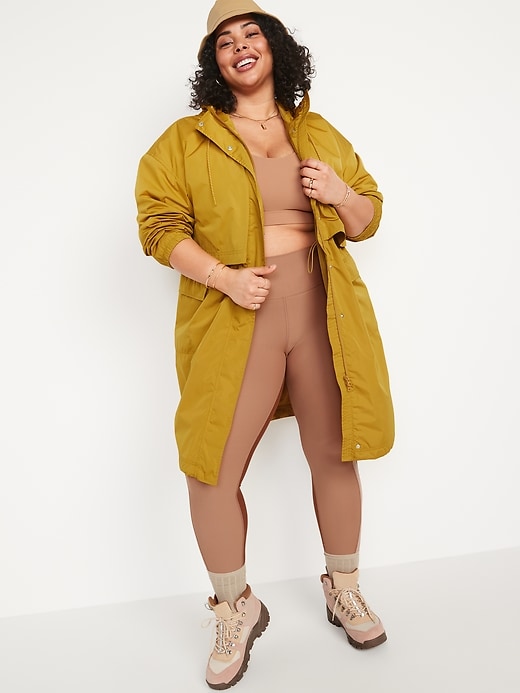 Image number 7 showing, Oversized Water-Resistant Hooded Coat