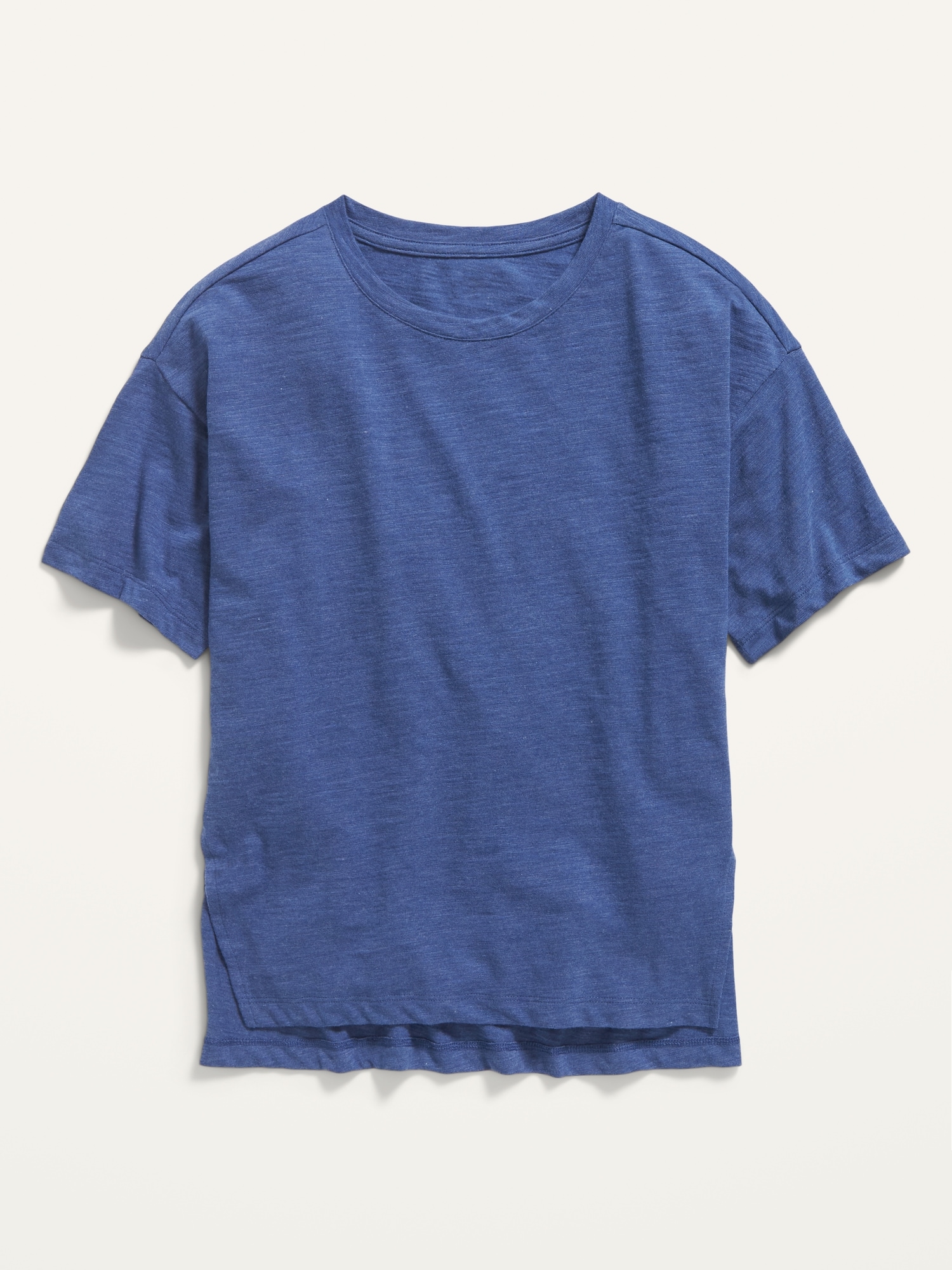 Slub-Knit Drop-Shoulder Tunic T-Shirt for Girls | Old Navy