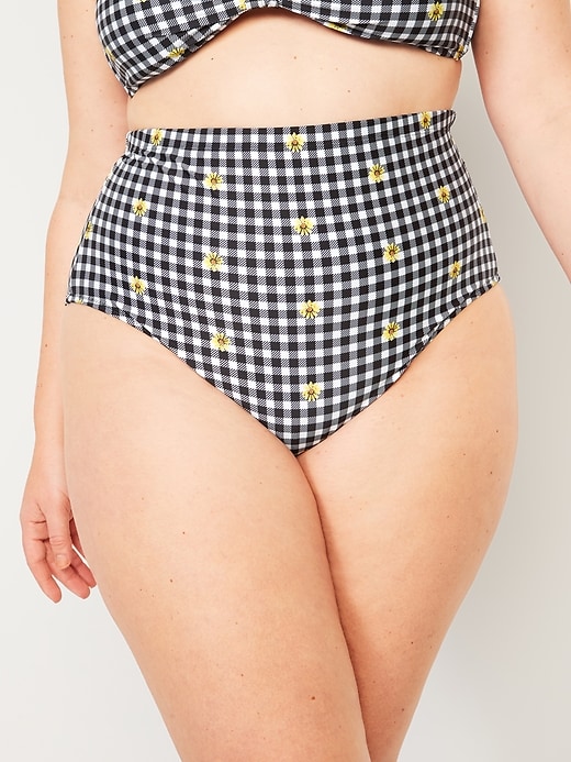 Image number 6 showing, Extra High-Waisted Printed French-Cut Swim Bottoms