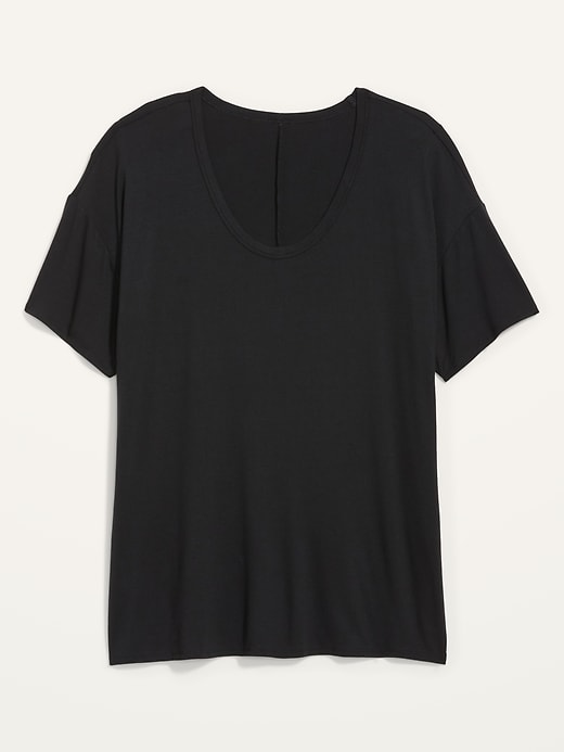 Oversized Luxe Voop-Neck Tunic T-Shirt for Women | Old Navy