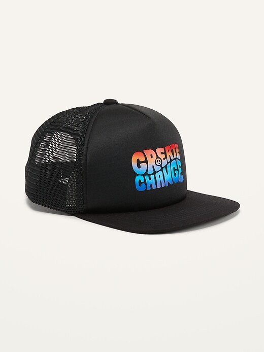 View large product image 1 of 1. Graphic Flat-Brim Trucker Hat for Boys