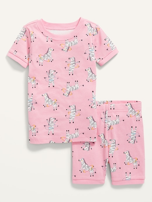 View large product image 1 of 1. Unisex Graphic Pajama Shorts Set for Toddler & Baby