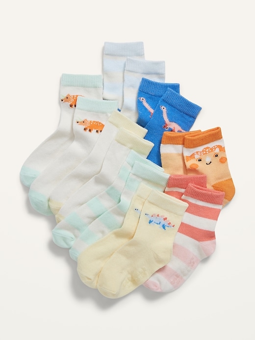View large product image 1 of 2. Unisex Crew Socks 8-Pack for Toddler & Baby