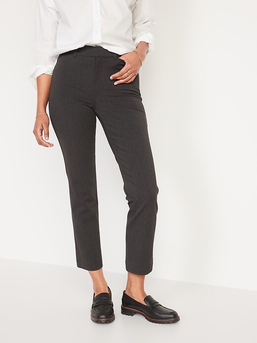 Image number 5 showing, High-Waisted Pixie Straight-Leg Ankle Pants for Women