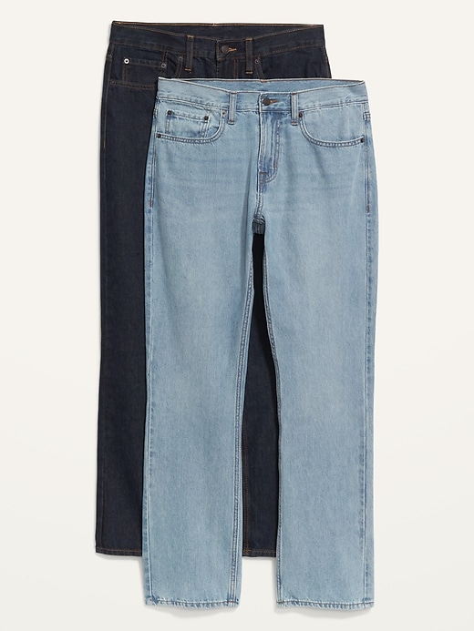 View large product image 1 of 3. Wow Straight Non-Stretch Jeans 2-Pack