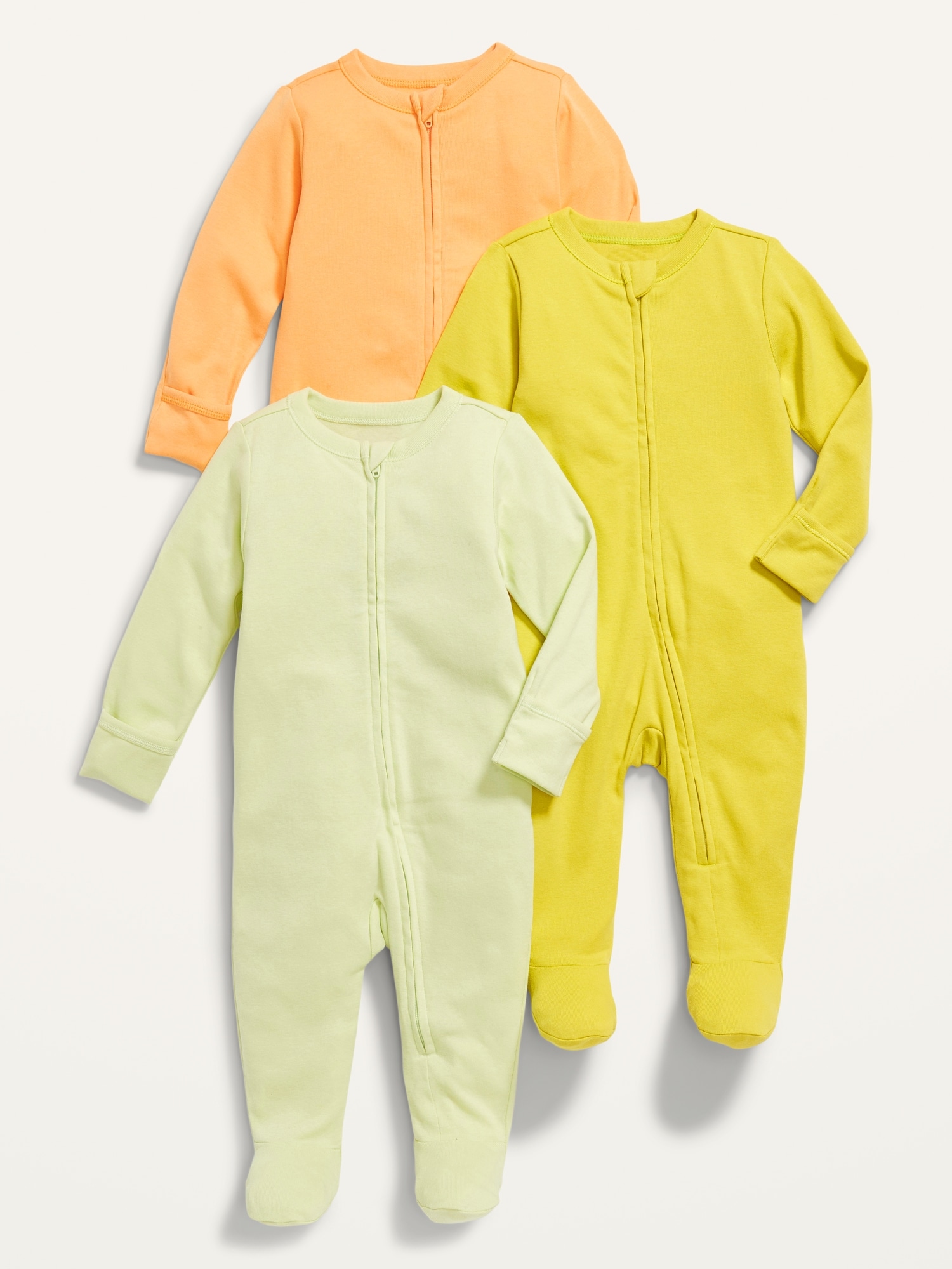 Old Navy Unisex 1-Way Zip Sleep & Play One-Piece 3-Pack for Baby multi. 1