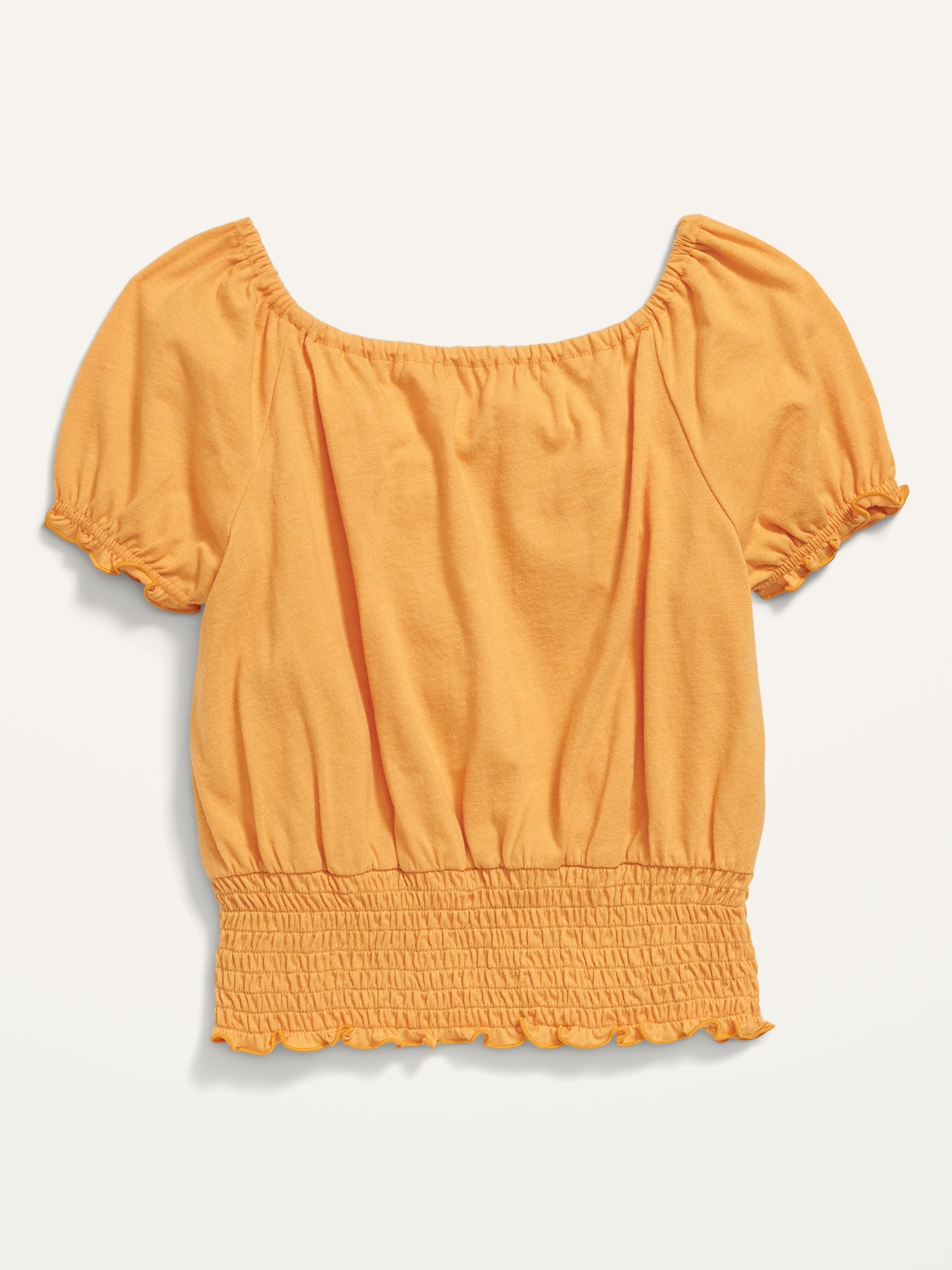 Short PuffSleeve Smocked Top for Girls Old Navy