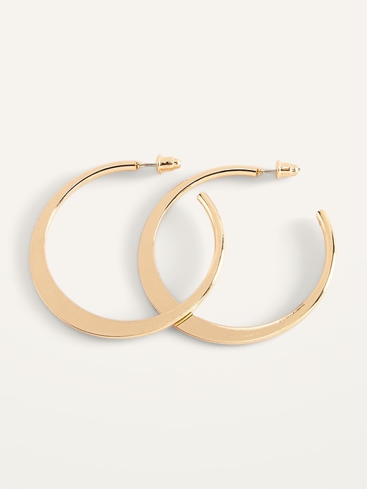 View large product image 1 of 2. Gold-Toned Hoop Earrings for Women