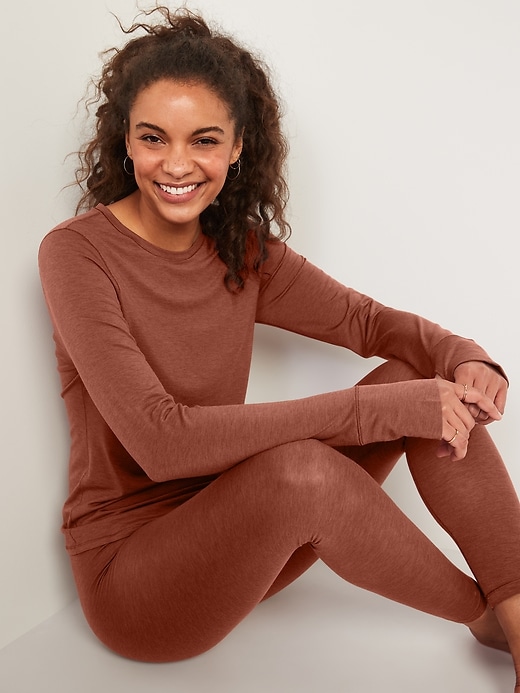 Image number 3 showing, High-Waisted UltraBase Merino Wool Base Layer Tights
