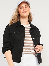 Jean top black jacket