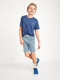 View large product image 4 of 4. Flat-Front French Terry Space-Dye Jogger Shorts for Boys (At Knee)
