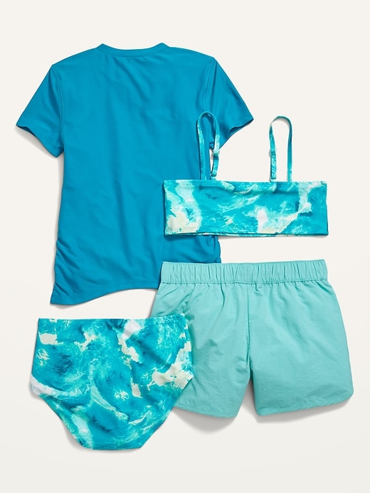 View large product image 2 of 2. 4-Piece Bandeau Swim Set for Girls
