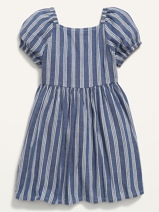 Fit & Flare Puff-Sleeve Striped Dress for Toddler Girls | Old Navy