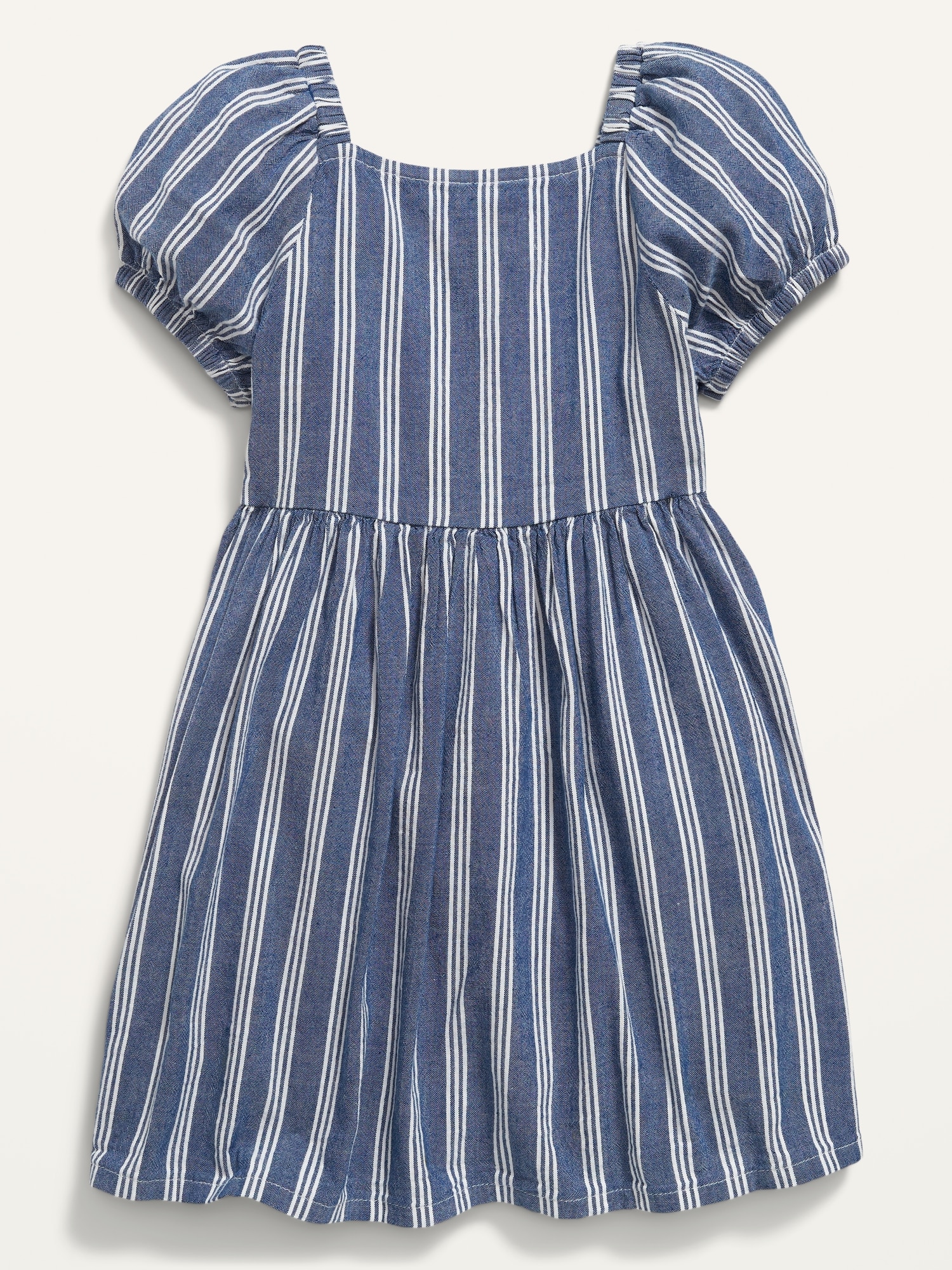 Fit & Flare Puff-Sleeve Striped Dress for Toddler Girls | Old Navy