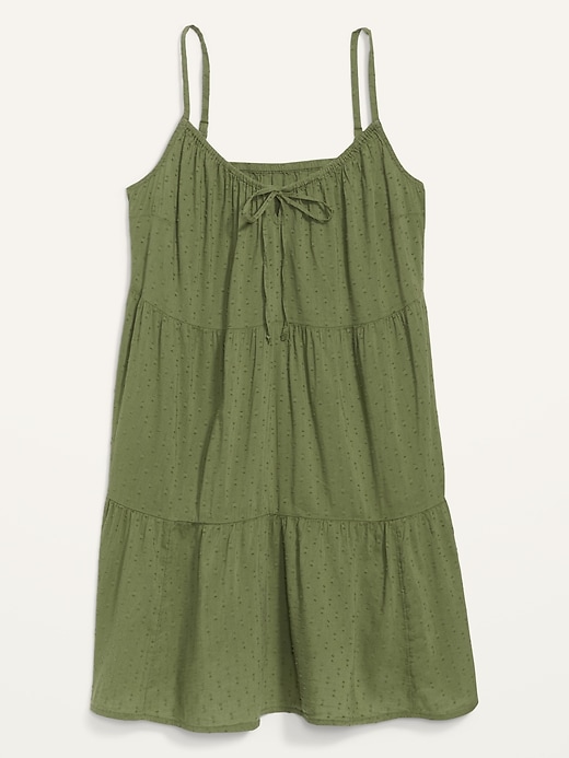 Image number 4 showing, Tiered Clip-Dot Mini Cami Swing Dress