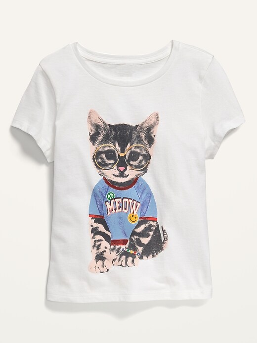 Old Navy Graphic Crew-Neck T-Shirt for Girls. 1