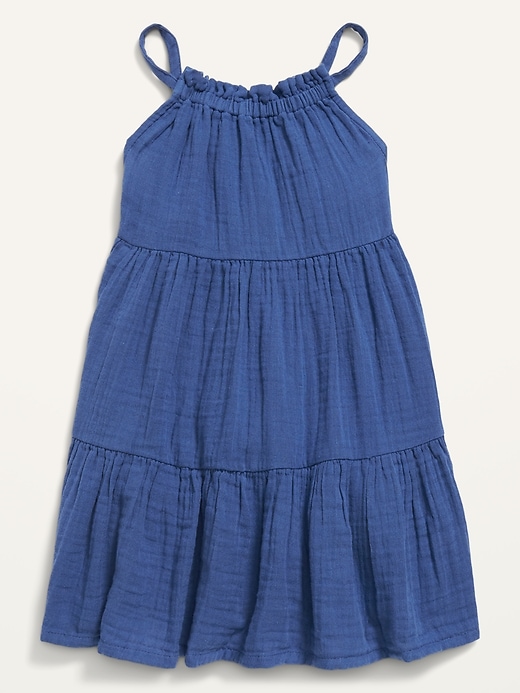 View large product image 1 of 1. Sleeveless Tiered Swing Dress for Toddler Girls
