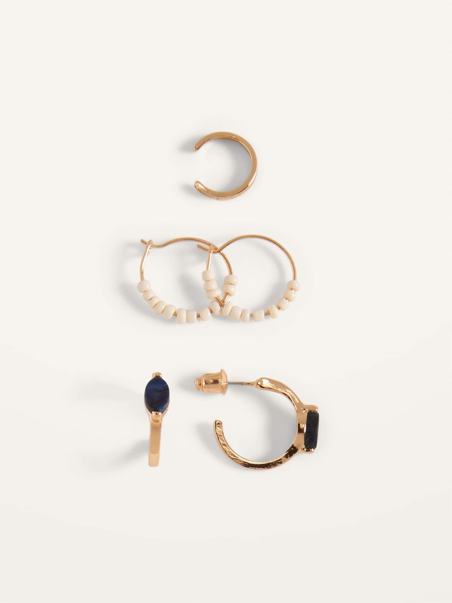 Ear Cuff & Hoop Earrings 3Pack for Women Old Navy