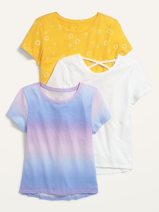 View large product image 1 of 1. Softest Short-Sleeve T-Shirt Variety 3-Pack for Girls
