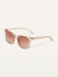 View large product image 3 of 3. Clear Square-Frame Sunglasses for Women
