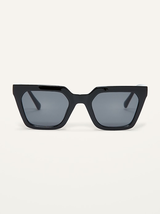 Old Navy Gender-Neutral Black Angular Sunglasses for Adults. 1