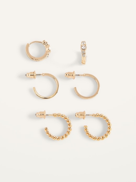 Old Navy - Gold-Toned Hoop Earrings 3-Pack for Women