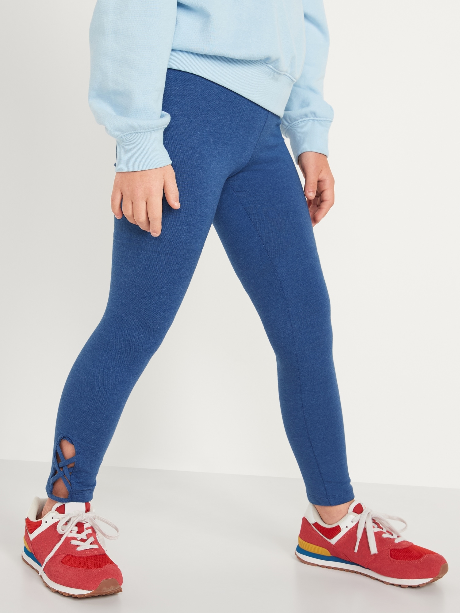 Girl's Old Navy Full Length Lattice Hem Leggings- Size 8 Years – Refa's  Thrift Closet