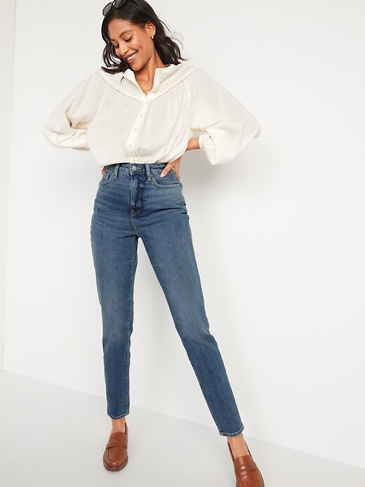 Image number 3 showing, Higher High-Waisted O.G. Straight Jeans for Women
